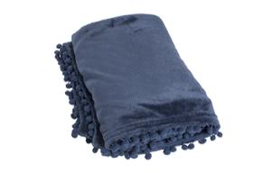 Одеяло с помпони 130х150