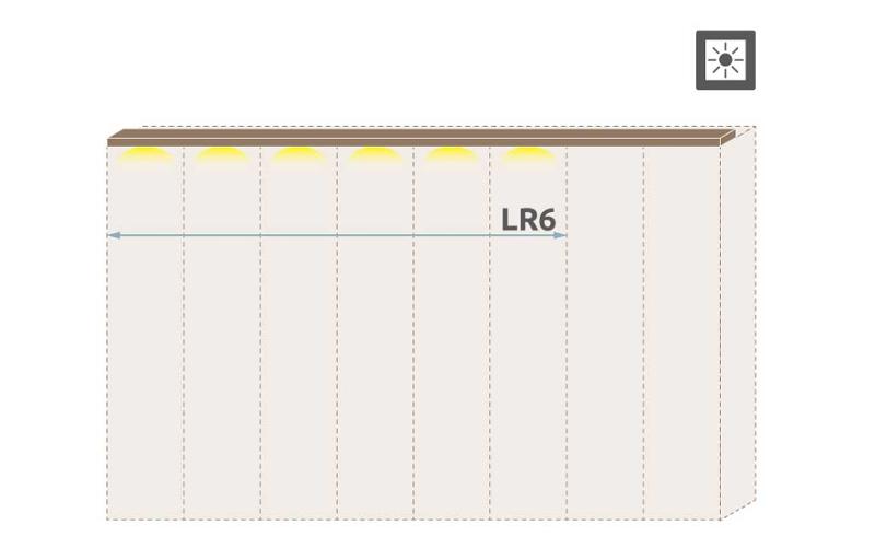Паспарту с осветление за гардероб GALA LR6/GL