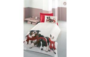 Спален комплект сатен делукс DOGS AND CAT 3D 14 - единичен
