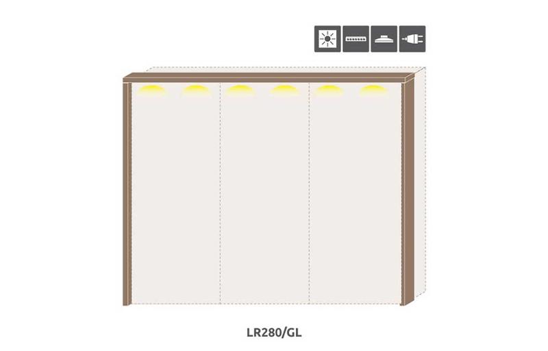 Рамка с осветление за гардероб GALA  LR281/GL