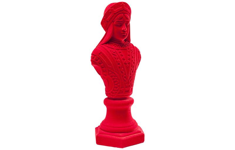 Деко фигура Chess Queen Flock Red
