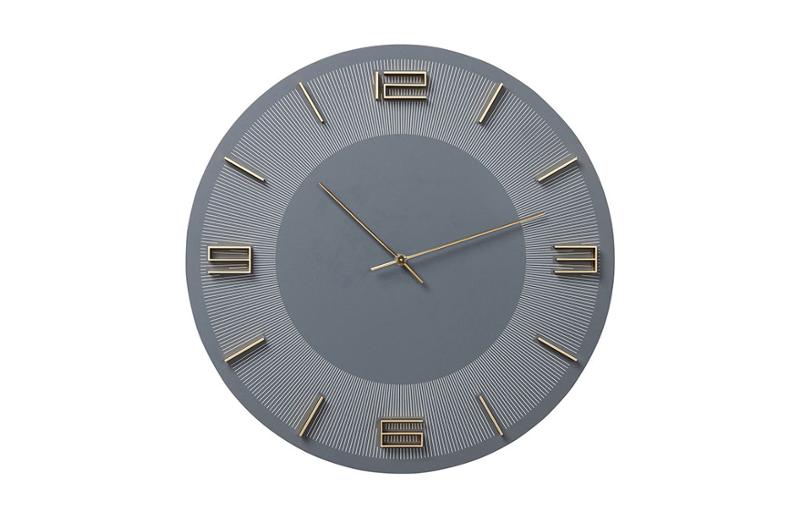 Стенен часовник Leonardo Grey/Gold